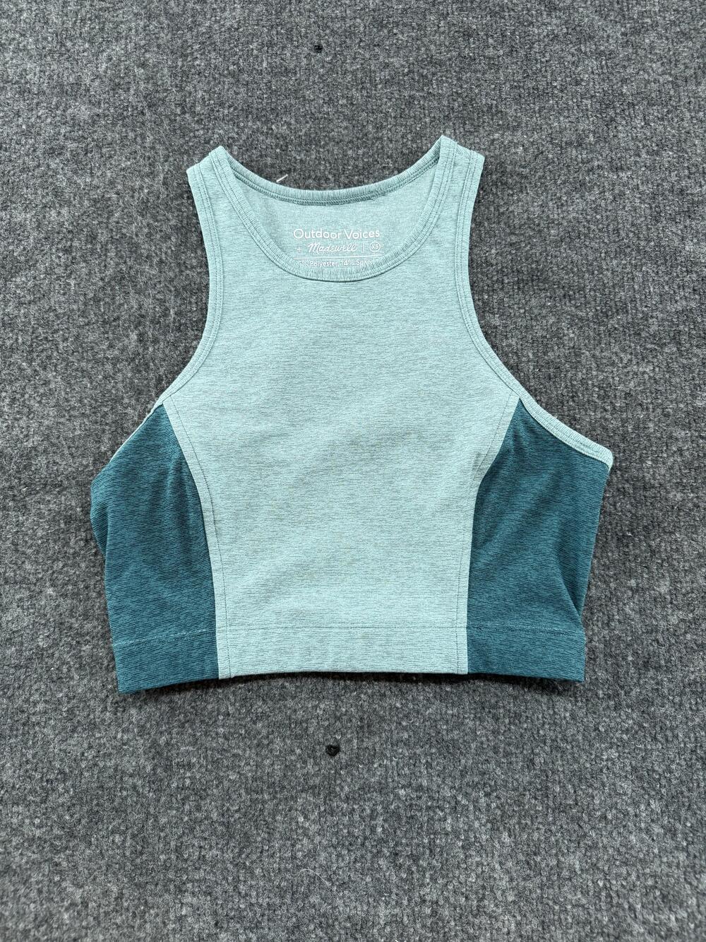 Outdoor Voices Madewell Sports Bra Womens XS Colorblock High Neck Racerback
